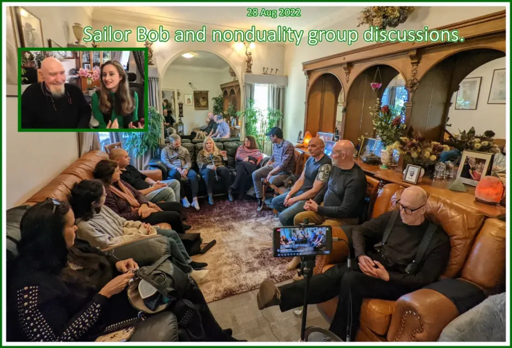 Nonduality Melbourne Group satsang at Sailor Bob and Kat's Adamson home with live-stream on FB Page